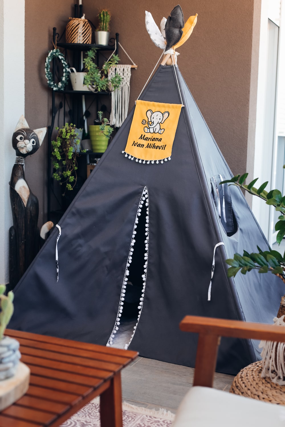 Personalized teepee tent for kids